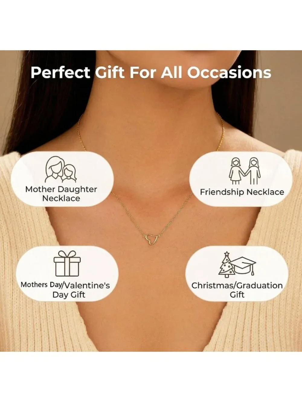 925 Sterling Silver Heart Necklace for Women - Elegant Jewelry Gift Idea